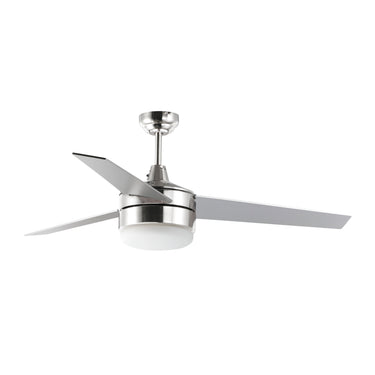 Maxim Lighting Trio 52" Nickel Fan LED 2-Light SV/BK Blades Satin Nickel/Black