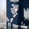 Finesse Decor Acrylic Lace 5 Light Chandelier Chrome