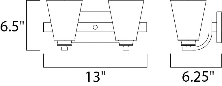 Maxim Conical 2-Light Bath Vanity