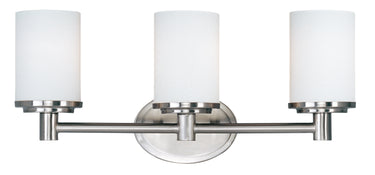 Maxim Lighting Cylinder 3-Light Bath Vanity Satin Nickel