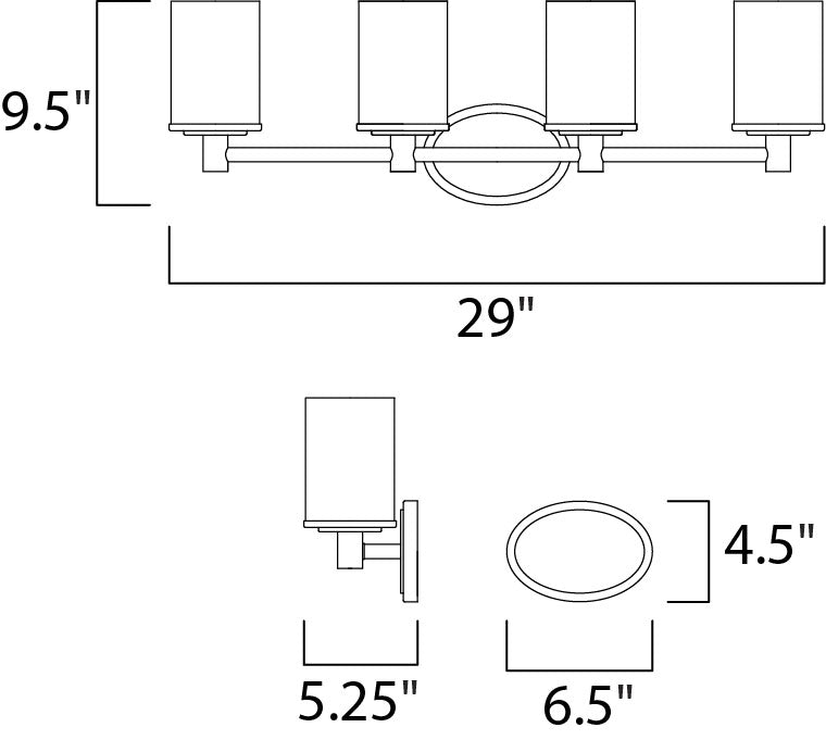 Maxim Cylinder 4-Light Bath Vanity