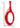 Finesse Decor Trombone Red Set of Two Vases