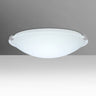 Trio 12 in White glass, straight-on | Besa Lighting