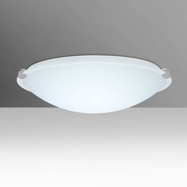 Trio 12 in White glass, straight-on | Besa Lighting