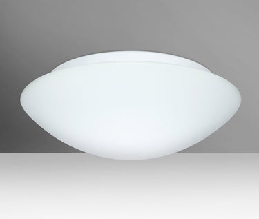 Nova 10 in White glass, straight-on | Besa Lighting