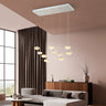 Finesse Decor Spanish Alabaster Rectangular Chandelier Chrome