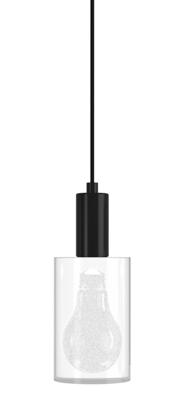 A-Lamp LED Pendant Light by Blackjack Lighting for Residential Interiors in Black FInish