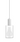 Blackjack Lighting A-Lamp Acrylic Pendant Light in Whote Finish 2.5"W x 6"H