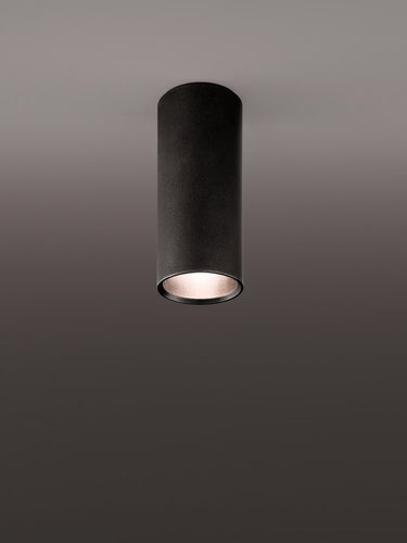 Lodes A-Tube Medium ceiling light in matte black with slim cylindrical metal design