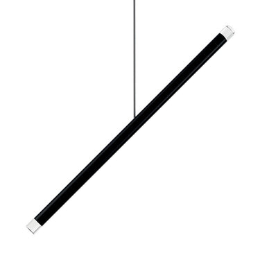Designer linear pendant light A-Tube Nano Duo in matte black finish
