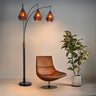 Nova of California Artifact Natural Mica 3 Light Arc Floor Lamp 86 Espresso Bronze