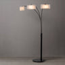 Nova of California Amarillo 3 Light Arc Floor Lamp Matte Black