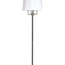 House of Troy Alpine 4 light cluster black/satin nickel floor lamp with white silk softback shade