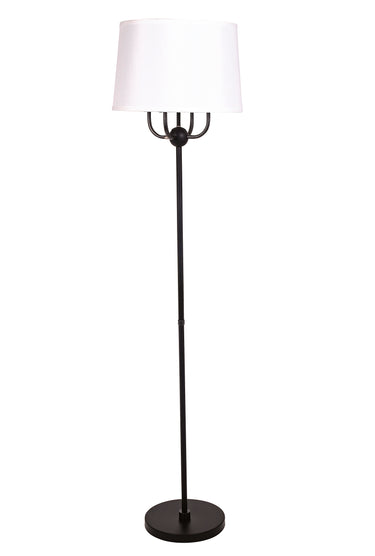 House of Troy Alpine 4 light cluster black/supreme silver hammered accent floor lamp