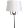 House of Troy Alpine 4 light cluster black/satin nickel table lamp with white silk softback shade