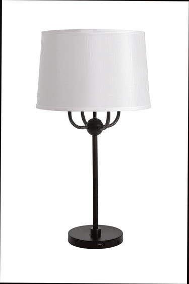 House of Troy Alpine 4 light cluster black/supreme silver hammered accent table lamp