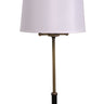House of Troy Alpine 4 light cluster antique brass/black table lamp with white silk softback shade