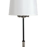 House of Troy Alpine 4 light cluster black/satin nickel table lamp with white silk softback shade