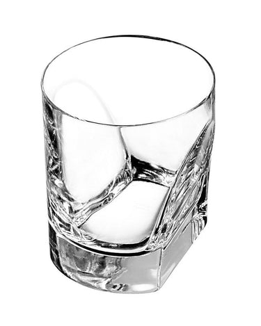 Enzo Mari Conversazione crystal tumblers for Arnolfo di Cambio, four different bases