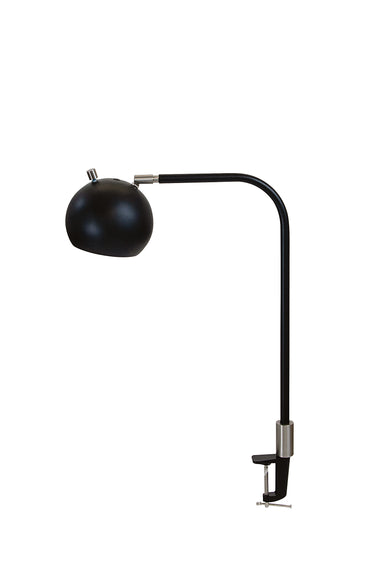 House of Troy Aria Clip on table lamp round globe black/satin nickel