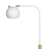 House of Troy Aria Clip on table lamp round globe white/satin brass