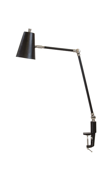 House of Troy Aria Clip on table lamp spot light black/satin nickel