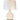 Abbeygale ivory ceramic cordless table lamp with linen shade and rechargeable battery base
