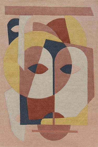 Aduma wool rug in Terracotta, full view
