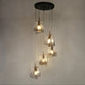 Dining Room Chandelier - Modern Black and Brass - 5 Lights - Afmean