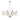 Gold 8-Light Chandelier with 35" Span - Ajustable Suspension