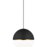 Akova Pendant Light Black and Matt Brass