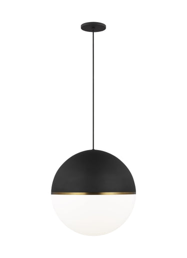 Akova Pendant Light Black and Matt Brass
