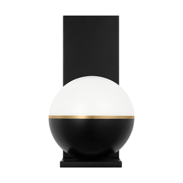 Sean Lavin Akova 14W LED Accent Sconce | Contemporary Warm White Wall Light in matte black and aged brass