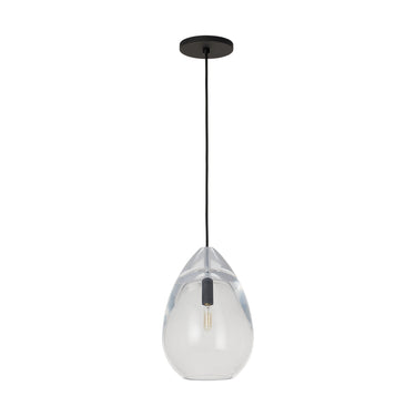 Hand-blown glass pendant light, Alina teardrop design