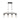 Alinettage 4-light black chandelier with clear jar glass shades for kitchen island lighting