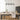 black metal and glass chandelier with aged gray wood accents for home interiors
