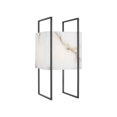 Aloft 20 cordless table lamp with bronze frame and alabaster shade modern LED lighting