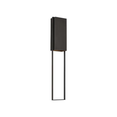 Bronze outdoor wall light 45 inch modern LED with halo detail