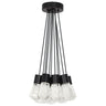 Visual Comfort Alva 11-Light Contemporary Chandelier with Vintage Edison Style, Black Finish with Black Cord