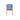 Soho Concept Amed Fino upholstered dining chair with blue Furni-soft cover and solid wood base
