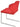 Contemporary upholstered dining chair with red Camira Era fabric seat and chrome steel sled base