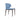 Upholstered dining chair with walnut veneer legs and blue leatherette by Soho Concept