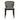 Contemporary padded dining chair with chrome ring leg design