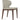 Dining chair with interchangeable light grey slipcovers and walnut finish legs
