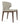 Dining chair with interchangeable light grey slipcovers and walnut finish legs