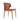 Amed wood dining chair in light grey leatherette with elegant tapered legs
