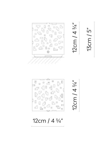 Measurements for the AMS 12 (line drawing)