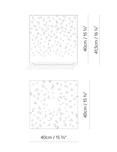 Measurements for the AMS 40 (line drawing)