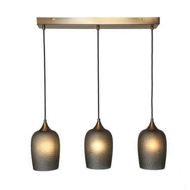 Apphia 3-Light 28" Gold Linear Pendant - Modern Brass Finish Hanging Light