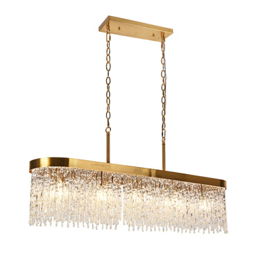 Ardanidula 5-Light Brass Rectangle Kitchen Island Light HA05195